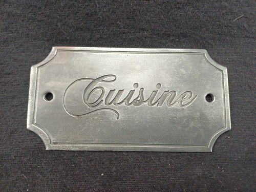 Plaque vintage cuisine acier - plaque,