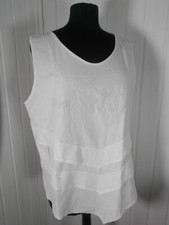 Top tunique leger BLANC DU NIL sans manches Taille 6 44d 46fr 