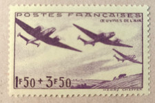 5D1-Timbre France YT  540 neuf ** année 1942 "aviation" 