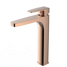 ROBINET DE LAVABO SURELEVE EN LAITON ROSE DORE COLLECTION PENEE