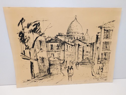 Ancien dessin encre - dessin, xxe