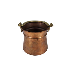 Joli Chaudron Miniature en Cuivre Patiné Brun H 10 cm Idéal Déco Vintage