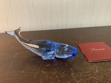 2 baleines bleue en cristal de Baccarat (prix à la pièce)