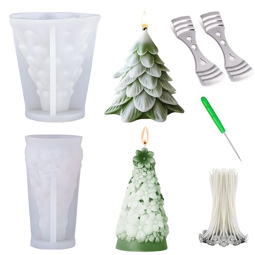Moule bougie silicone - bougie, sapin