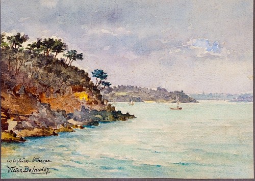 Aquarelle école française - aquarelle,
