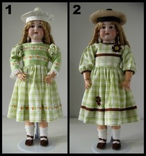 robe poupée ancienne SFBJ Jumeau Kestner Halbig Kammer dress antique doll