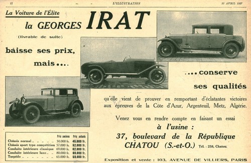 Publicité ancienne automobile