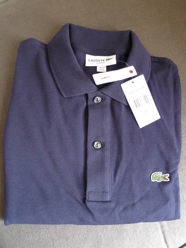 Polo lacoste bleu - bleu, slim