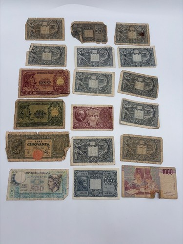 Lot vieux billets lire - lot, 18