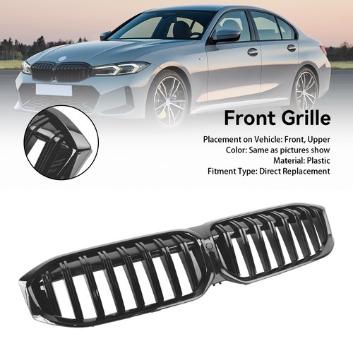 Gloss black front kidney - gloss,