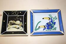 2 cendriers , vides poches en porcelaine Arianespace , Deshoulières ...