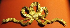 FRONTON RUBAN BRONZE Louis XV ORNEMENT meuble / miroir DECORATION 31 cmx 12 cm