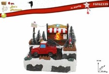 Mobile Trois Fermes Avec Lumières Mouvement Musique Décoration Noël BAL