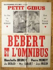 BEBERT ET L'OMNIBUS Yves Robert affiche cinema originale 80x60 cm '63