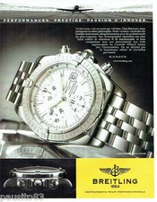 PUBLICITE ADVERTISING 046  2004  Breitling  montre Chronomat evolution