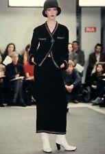 Chanel by Karl Lagerfeld Fall 1998 Runway Collection  Black Bouclé Tweed Jacket