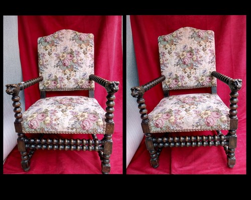 Paire fauteuils fin xix - paire,