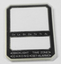 ANCIEN VERRE MONTRE ALARM CHRONO LCD PLAT
