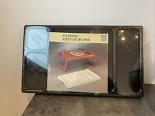 ancien petit plateau petit déjeuner Lit  plastique noir neuf pliant deco retro