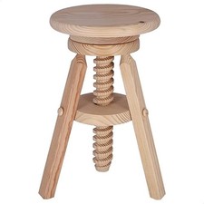 Tabouret en bois à vis