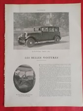 1930 LES BELLES VOITURES