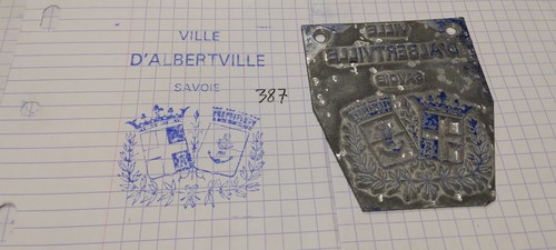 Matrice tampon blason armoirie - matrice,