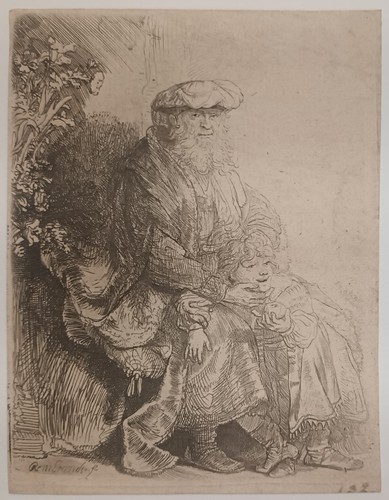 Rembrandt abraham caressant - -,