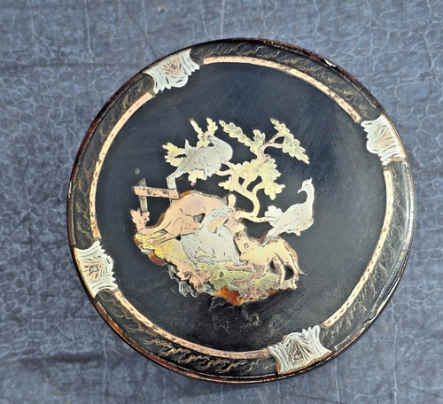 Boite ronde tabatiere - ronde,