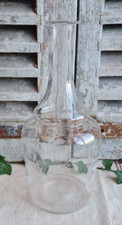 ANCIENNE CARAFE EN VERRE GRAVEE A L'ACIDE MANQUE BOUCHON ABSINTHE