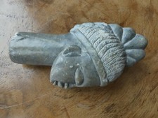 Arts décoratifs Objets ethniques Statuette africaine pierre tête jeune femme