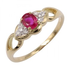 BIJOUX Bague Rubis 18KYG Or