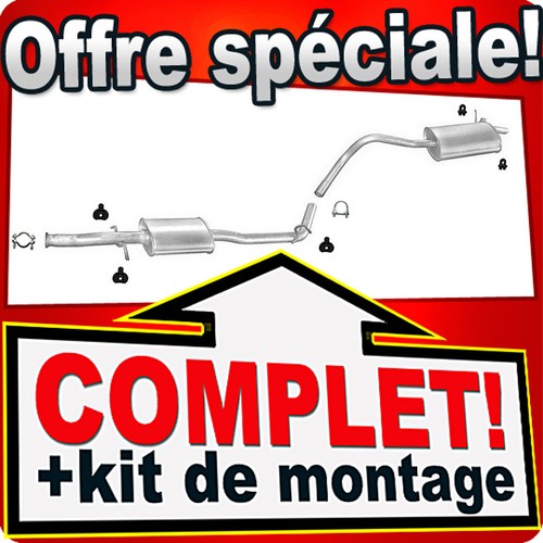 Ligne pot échappement pour - pot,