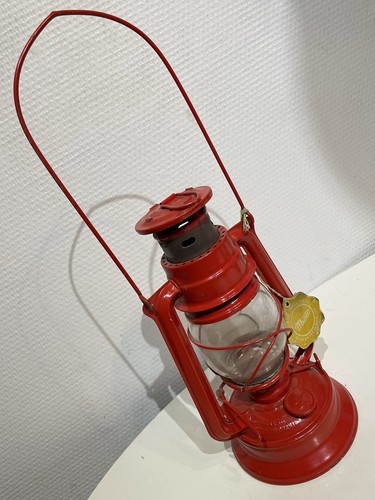 Ancienne lampe tempête rouge - lampe,
