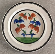 ORIGINALE ASSIETTE EN CERAMIQUE FAIENCE FINE FORGES LES EAUX 19 EME