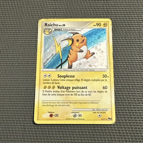 Carte pokémon raichu 17 - pokémon,