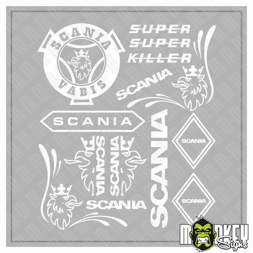 Tamiya truck decal scania - decal,