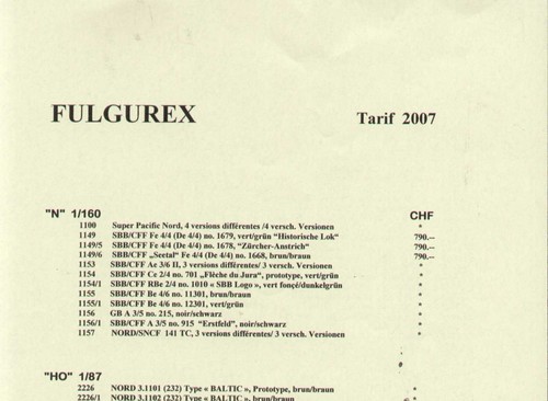 Fulgurex information sheet - , n