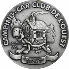 [#1156375] Frankreich, Medaille, Camping-Car Club de l'Ouest, 2000, SS, Silvered