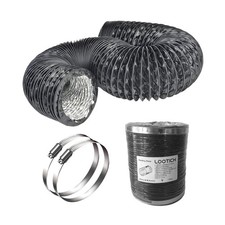 Tuyau d'Evacuation d'aération Flexible en PVC Aluminium Gaine de Ventilation ...