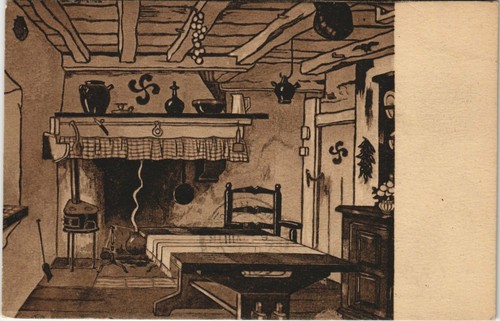 Cpa pays basque - la, maison