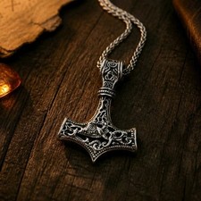 Collier viking marteau - collier,