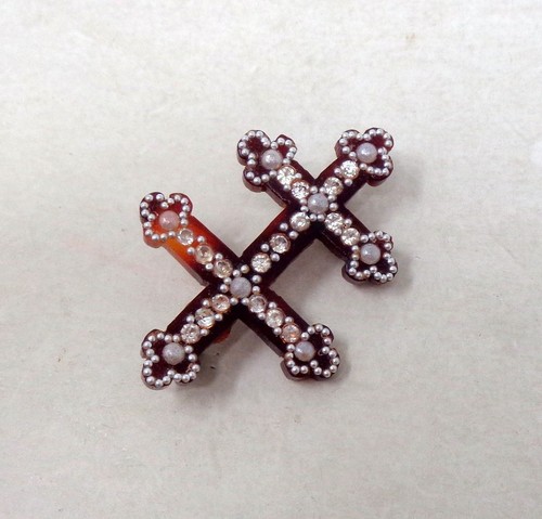 Broche ancienne celluloid - ancienne, en