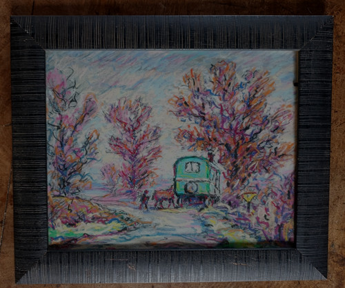 Huile ancienne gens - huile, voyage