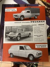 Livret  Publicitaire Prospectus Brochure Catalogue PEUGEOT Utilitaire J7 404 204