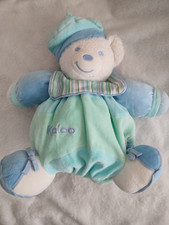 DOUDOU BOULE KALOO OURS BLEU TURQUOISE PATAPOUF 1998 VINTAGE LAGOON TBE