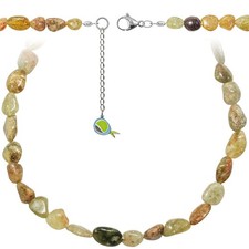 Collier en jaspe jaune et vert
