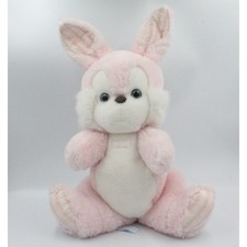 Grand Doudou peluche lapin rose blanc rayé TARTINE ET CHOCOLAT - 25109