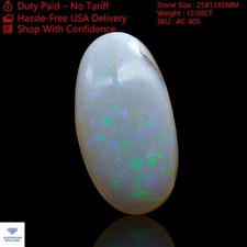 Cabochon ovale en fil d'opale de feu naturelle 12,00 cts 25 x 13 x 5 mm