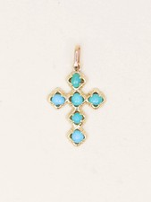 Pendentif Croix or jaune