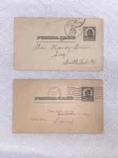 Two 1907 GOVERNMENT POSTAL